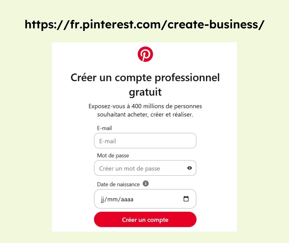 creer compte pinterest entreprise gratuit