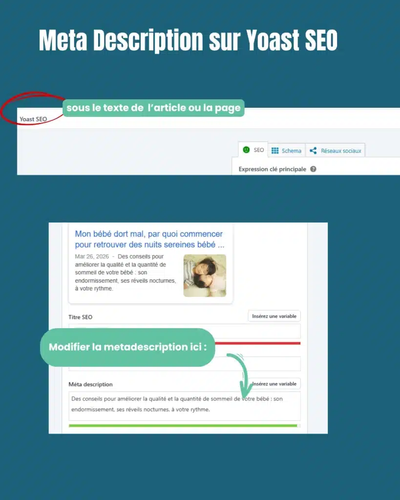 corriger meta description sur yoast seo