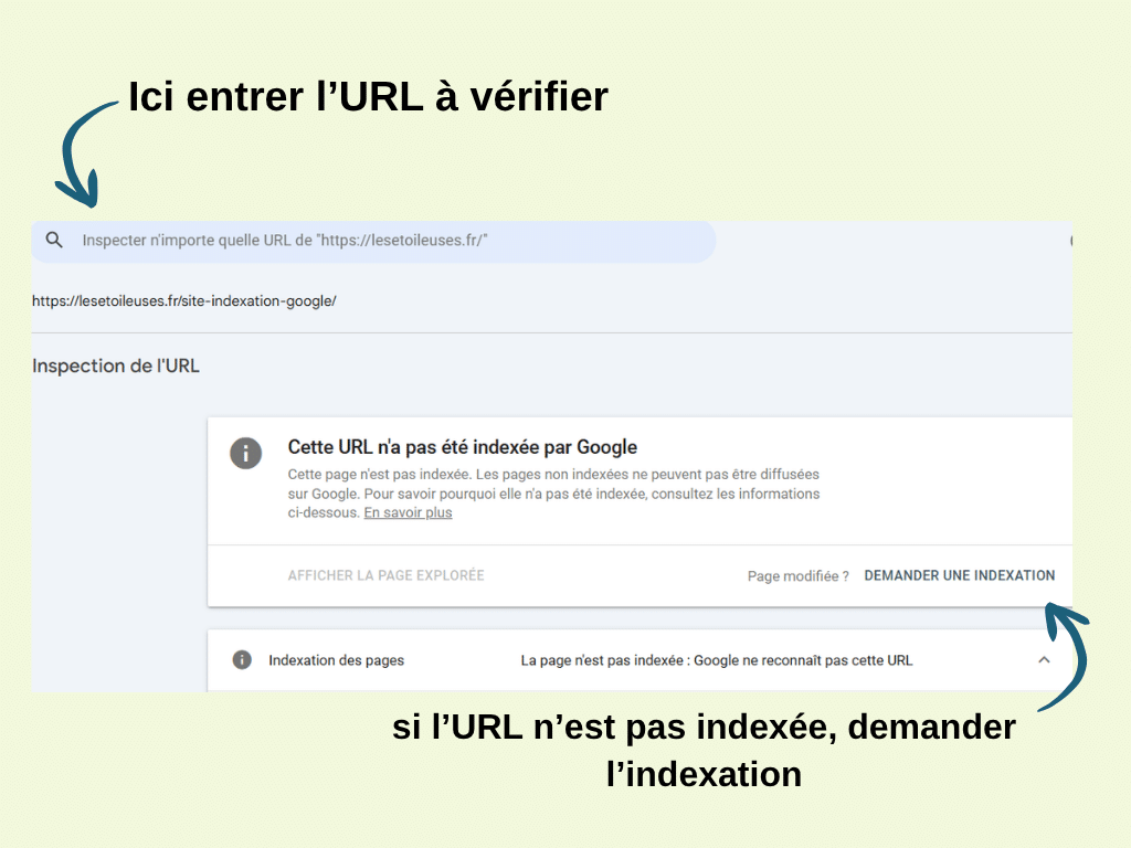 verification indexation dans la google search console